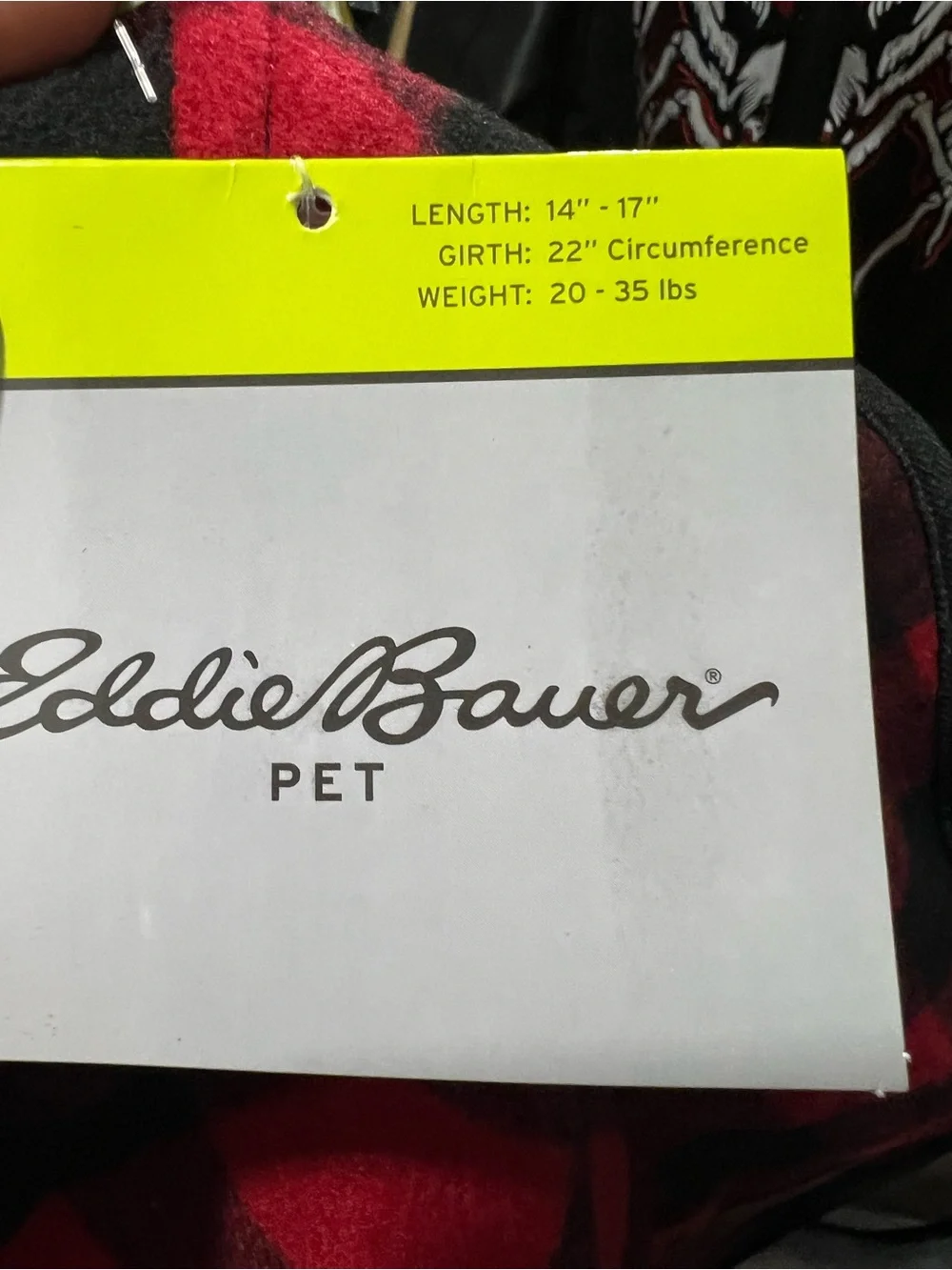 Eddie Bouer Pet Plaid Jacket